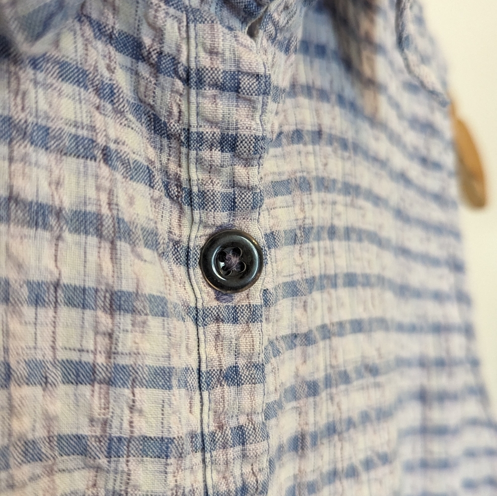 Columbia | S | Button Front Lavender + Blue Button Front Top - Picture 3 of 9
